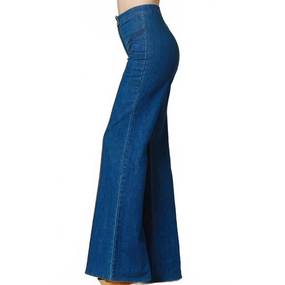Stoned Immaculate Blue Flare Jeans - Picture 3 of 5